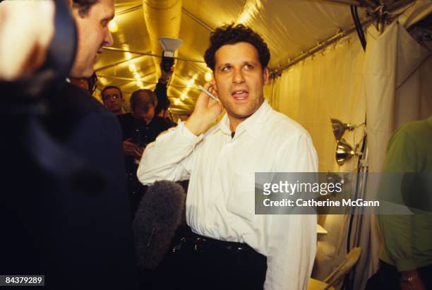 2nd: American fashion designer Isaac Mizrahi backstage at his fashion show on November 2, 1995 in New York City, New York.
