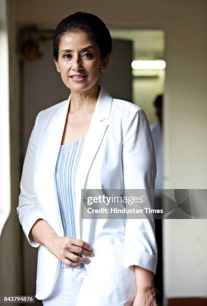 Bollywood actress Manisha Koirala poses for a profile shoot on September 1, 2017 in New Delhi, India.