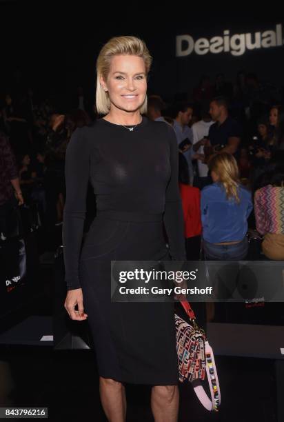 Yolanda Hadid attends the Desigual fashion show during New York Fashion Week at Gallery 1, Skylight Clarkson Sq on September 7, 2017 in New York City.