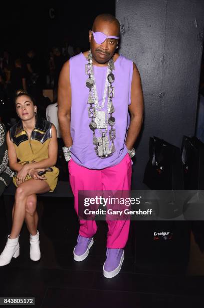 Rapper Slick Rick attends the Desigual fashion show during New York Fashion Week at Gallery 1, Skylight Clarkson Sq on September 7, 2017 in New York...