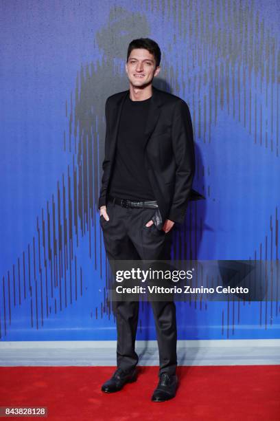 Andrea Lattanzi walks the red carpet ahead of the 'Manuel' screening during the 74th Venice Film Festival at Sala Giardino on September 7, 2017 in...