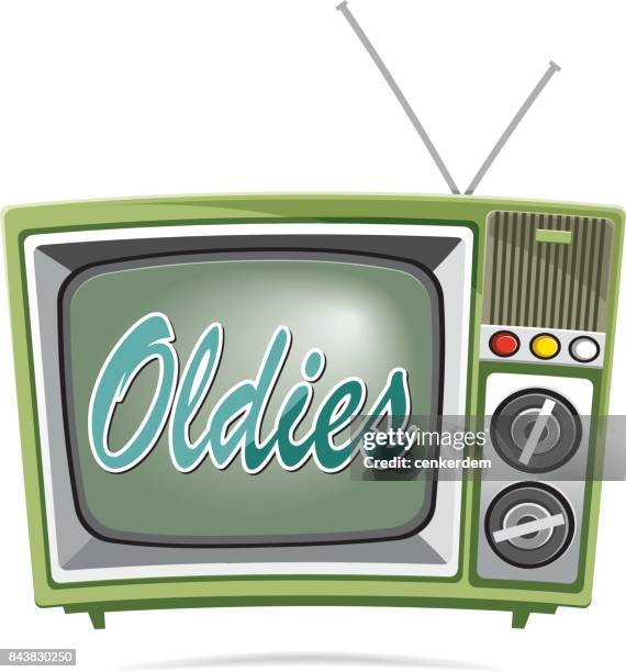 stockillustraties, clipart, cartoons en iconen met vintage tv vector - aged tube