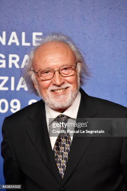 Renato Scarpa walks the red carpet ahead of the 'Manuel' screening during the 74th Venice Film Festival at Sala Giardino on September 7, 2017 in...