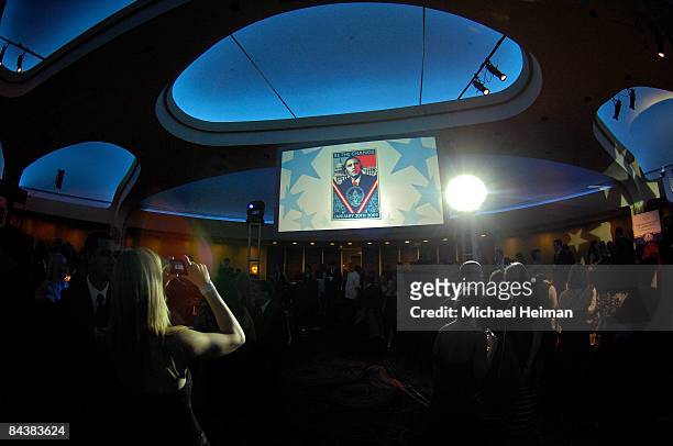 Party goers attend the MTV & ServiceNation: Live From The Youth Inaugural Ball at the Hilton Washington on January 20, 2009 in Washington, DC....