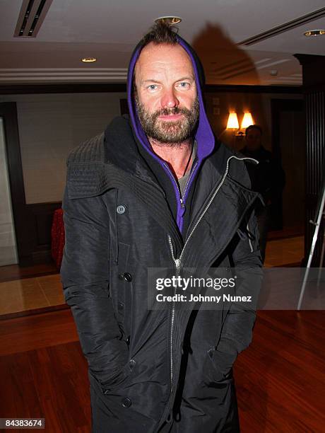 Sting attends The Creative Coalition's VIP Inaugural brunch at BGR on January 20, 2009 in Washington, DC.