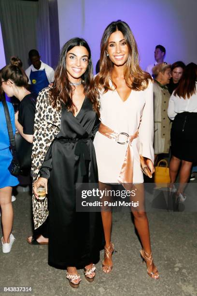 Global 6 Influencer Nicole Mazzocato and model Federica Nargi attend the Esmara By Heidi Klum Lidl Fashion Presentation at New York Fashion Week...