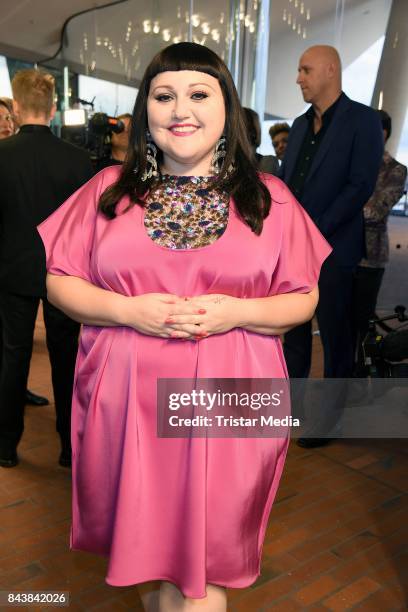 Beth Ditto attends the Deutscher Radiopreis at Elbphilharmonie on September 7, 2017 in Hamburg, Germany.