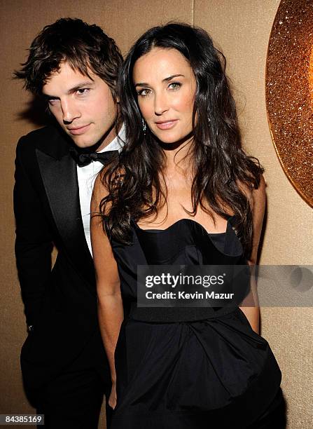 Ashton Kutcher and Demi Moore at MTV and ServiceNation's "Be the Change: Live From The Inaugural Ball" at the Washington Hilton on January 20, 2009...