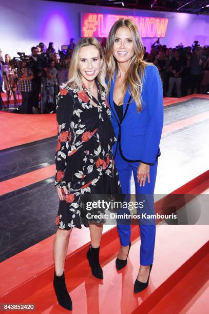 Keltie Knight and Heidi Klum attend the Esmara By Heidi Klum Lidl Fashion Presentation at New York Fashion Week #Letswow at ArtBeam on September 7,...