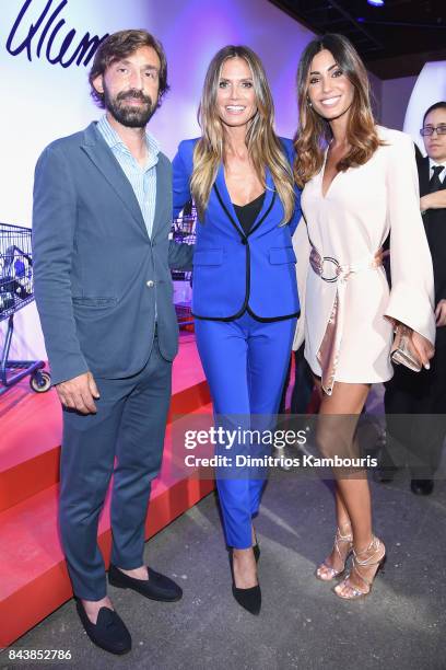 Andrea Pirlo, Heidi Klum, and Federica Nargi attend the Esmara By Heidi Klum Lidl Fashion Presentation at New York Fashion Week #Letswow at ArtBeam...