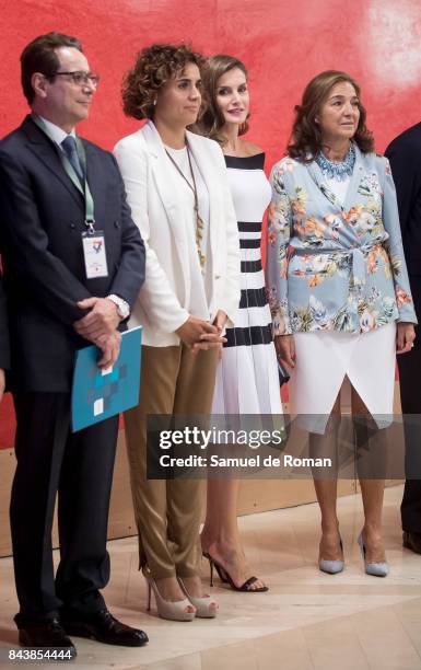 Queen Letizia Receives Members of Oncology Congress 'Esmo 2017' on September 7, 2017 in Madrid, Spain.