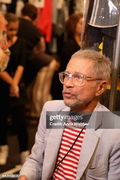 Designer Jean-Paul Goude backstage at the Desigual fashion show during New York Fashion Week: The Shows at Gallery 1, Skylight Clarkson Sq on...