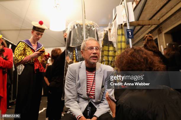 Designer Jean-Paul Goude backstage at the Desigual fashion show during New York Fashion Week: The Shows at Gallery 1, Skylight Clarkson Sq on...