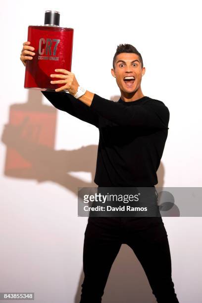 Crisitiano Ronaldo celebrates the launch of his new fragrance CR7 on September 7, 2017 in Madrid, Spain.