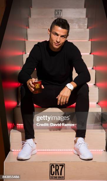 Crisitiano Ronaldo celebrates the launch of his new fragrance CR7 on September 7, 2017 in Madrid, Spain.