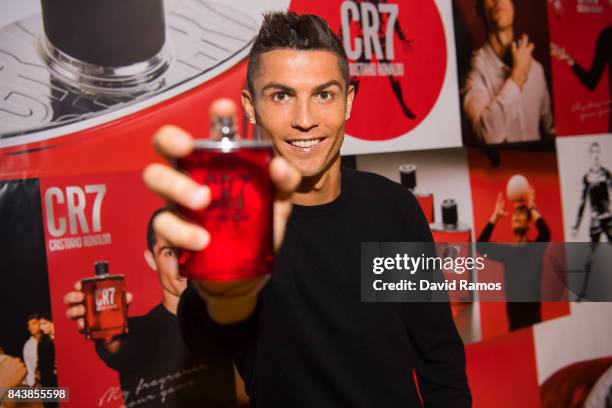 Crisitiano Ronaldo celebrates the launch of his new fragrance CR7 on September 7, 2017 in Madrid, Spain.