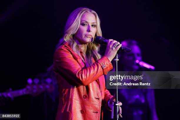 Anastacia performs on stage during the ALDI SUED x Anastacia collection launch 'Music loves Fashion' at E-Werk on September 7, 2017 in Cologne,...