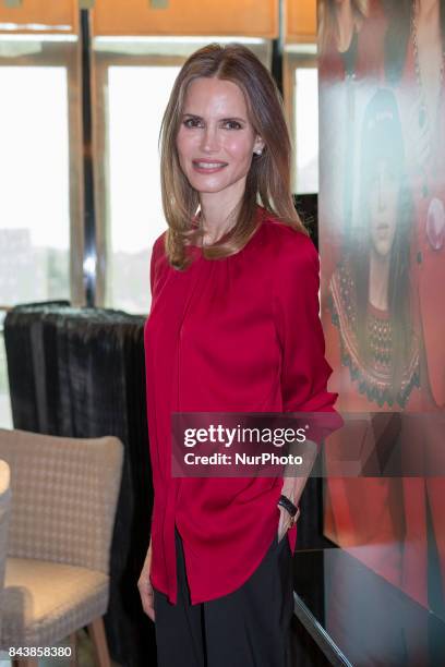 The orchestra director Inma Shara during a promotional event of El Corte Inglés in Madrid. Spain. September 7, 2017