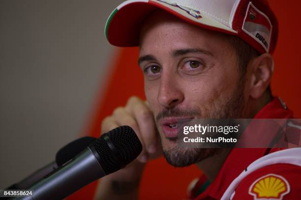 Andrea Dovizioso of Ducati Team during the presentation press conference of the Tribul Mastercard Grand Prix of San Marino and Riviera di Rimini, at...