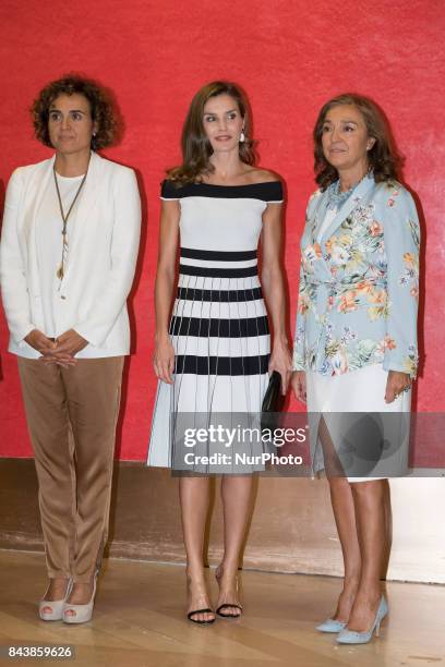 Queen Letizia of Spain receives members of Oncology Congress 'Esmo 2017' at the Museo Nacional del Prado on September 7, 2017 in Madrid, Spain.