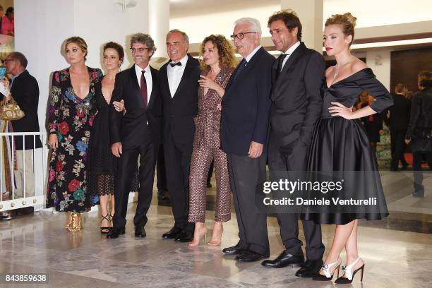 Anna Ferzetti, Valentina Carnelutti, Silvio Soldini, Alberto Barbera, Valeria Golino, Paolo Baratta, Adriano Giannini and Laura Adriani walks the red...