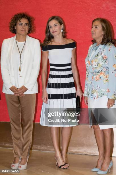 Queen Letizia of Spain receives members of Oncology Congress 'Esmo 2017' at the Museo Nacional del Prado on September 7, 2017 in Madrid, Spain.