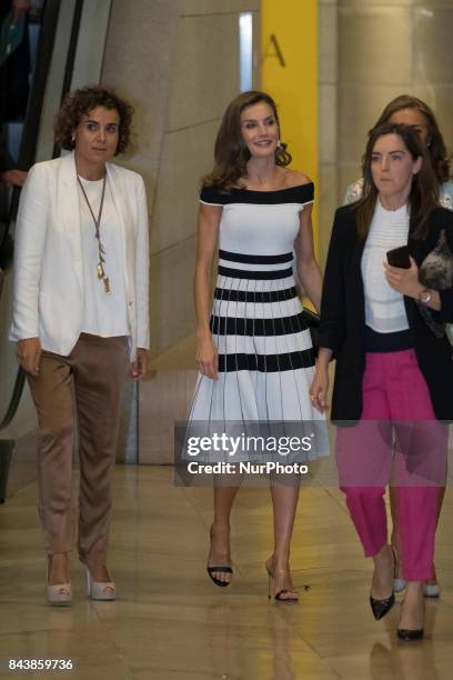 Queen Letizia of Spain receives members of Oncology Congress 'Esmo 2017' at the Museo Nacional del Prado on September 7, 2017 in Madrid, Spain.