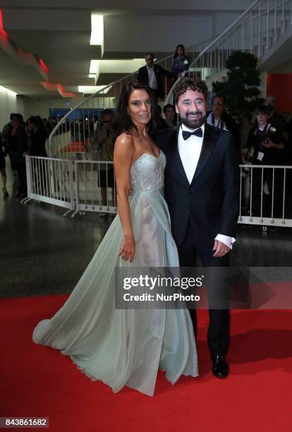 Venice, Italy. 07 September, 2017: Giglia Marra and Federico Zampaglione walks the red carpet ahead of the 'Mektoub, My Love: Canto Uno' screening...