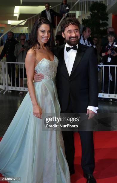 Venice, Italy. 07 September, 2017: Giglia Marra and Federico Zampaglione walks the red carpet ahead of the 'Mektoub, My Love: Canto Uno' screening...
