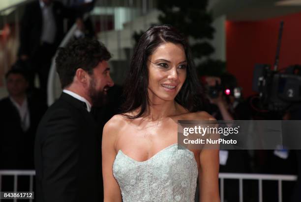 Venice, Italy. 07 September, 2017: Giglia Marra and Federico Zampaglione walks the red carpet ahead of the 'Mektoub, My Love: Canto Uno' screening...