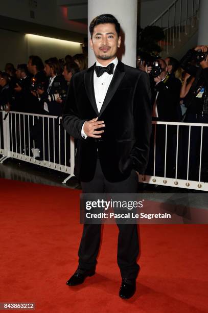 Pritan Ambroase walks the red carpet ahead of the 'Emma ' screening during the 74th Venice Film Festival at Sala Grande on September 7, 2017 in...