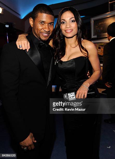 Usher and Rosario Dawson at MTV and ServiceNation's "Be the Change: Live From The Inaugural Ball" at the Washington Hilton on January 20, 2009 in...