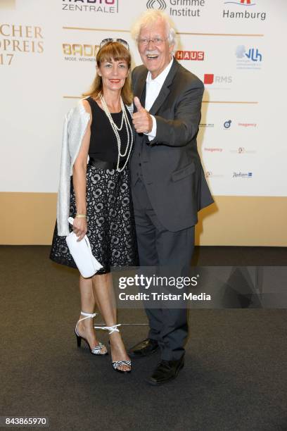 Carlo von Tiedemann and his wife Julia Laubrunn attend the Deutscher Radiopreis at Elbphilharmonie on September 7, 2017 in Hamburg, Germany.