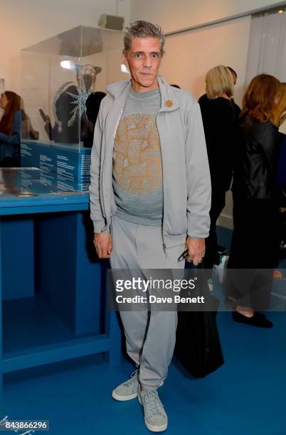 Judy Blame attends a private view of 'Fashion Together' at the Fashion Space Gallery on September 7, 2017 in London, England.