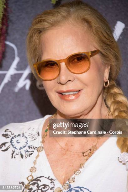 Singer Sylvie Vartan attends the French Premiere of "mother!" at Cinema UGC Normandie on September 7, 2017 in Paris, France.