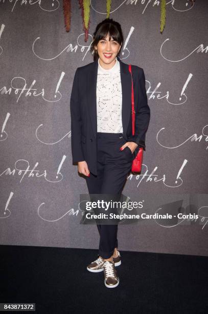 Singer Nolwenn Leroy attends the French Premiere of "mother!" at Cinema UGC Normandie on September 7, 2017 in Paris, France.