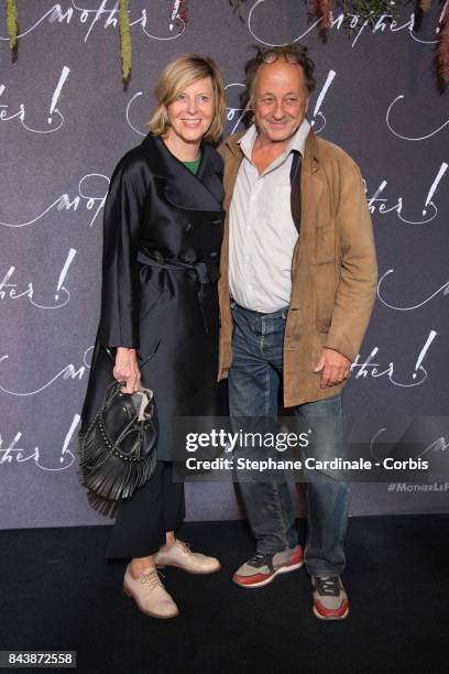 Chantal Ladesou and her husband Michel Ansault attend the French Premiere of "mother!" at Cinema UGC Normandie on September 7, 2017 in Paris, France.