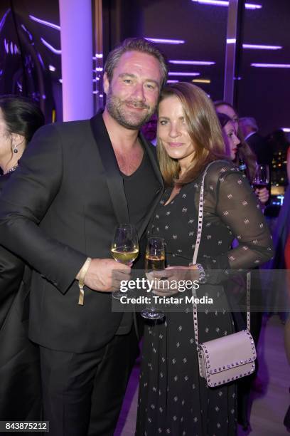 Sasha and his wife Julia Roentgen attend the Deutscher Radiopreis at Elbphilharmonie on September 7, 2017 in Hamburg, Germany.