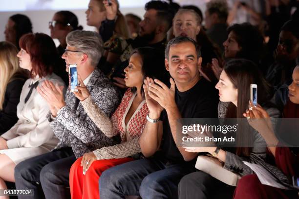 Tyler McCall, Buxton Midyette, June Ambrose and Bibhu Mohapatra attend Supima Design Competition SS18 runway show during New York Fashion Week at...