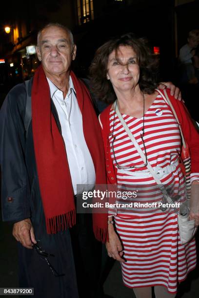 Producer Fabienne Servan-Schreiber and her husband Henri Weber attend the "Richard Wentworth a la Maison Alaia" Exhibition Opening at Azzedine Alaia...