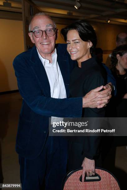 Artist Richard Wentworth and Martine d'Anglejan Chatillon attend the "Richard Wentworth a la Maison Alaia" Exhibition Opening at Azzedine Alaia...