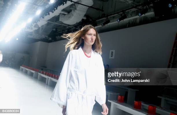 Models "walk through" during the Noon By Noor September 2017, New York Fashion Week: The Shows at Gallery 3, Skylight Clarkson Sq on September 7,...