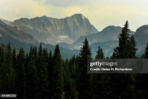 Capitol Peak can be seen in the distance from the Upper Capitol Creek Trail on September 6, 2017 near in the Maroon Bells-Snowmass Wilderness,...