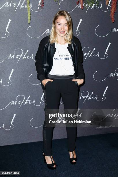 Actress Deborah Francois attends the French Premiere of "mother!" at Cinema UGC Normandie on September 7, 2017 in Paris, France.