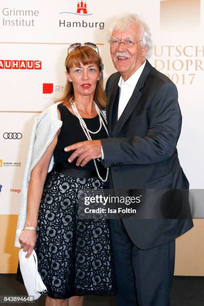 Carlo von Tiedemann and his wife Julia Laubrunn attend the 'Deutscher Radiopreis' at Elbphilharmonie on September 7, 2017 in Hamburg, Germany.