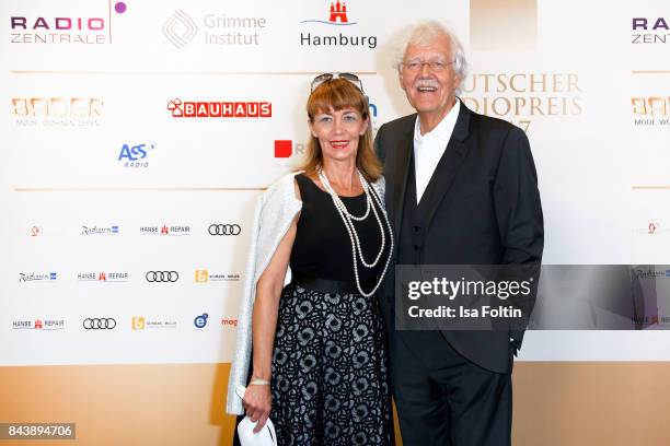 Carlo von Tiedemann and his wife Julia Laubrunn attend the 'Deutscher Radiopreis' at Elbphilharmonie on September 7, 2017 in Hamburg, Germany.