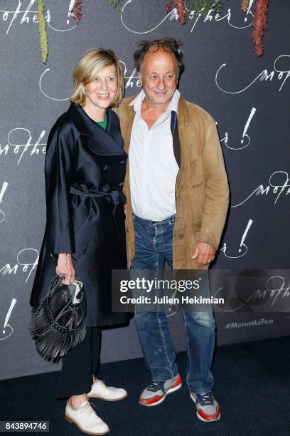 Chantal Ladesou and her husband Michel Ansault attend the French Premiere of "mother!" at Cinema UGC Normandie on September 7, 2017 in Paris, France.