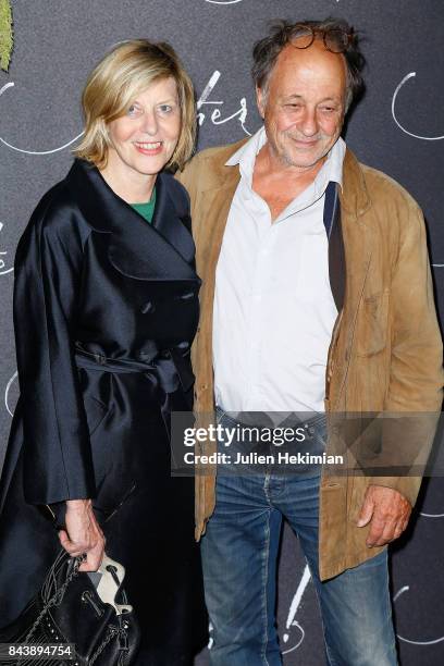 Chantal Ladesou and her husband Michel Ansault attend the French Premiere of "mother!" at Cinema UGC Normandie on September 7, 2017 in Paris, France.