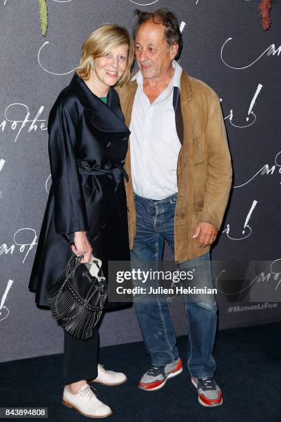 Chantal Ladesou and her husband Michel Ansault attend the French Premiere of "mother!" at Cinema UGC Normandie on September 7, 2017 in Paris, France.