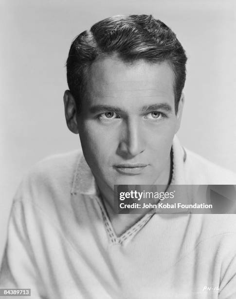 Studio portrait of American actor Paul Newman , circa 1955.